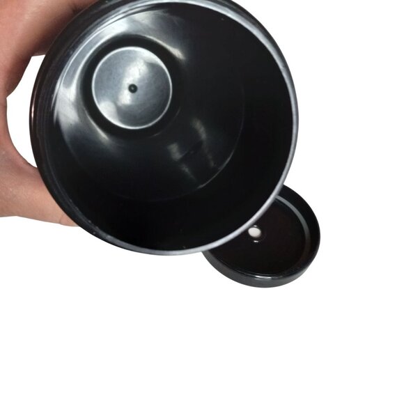 Kate Spade New York 16 oz Tumbler Travel Mug Lid Black White Polka Dot Non Toxic - Picture 5 of 6